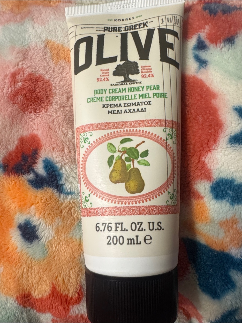 Korres Olive Body Cream Honey Pear – White, Green, Brown